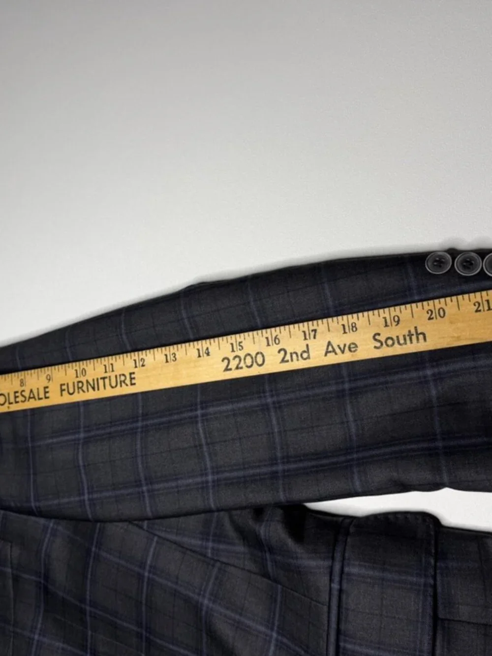 Peter Millar 38R Sport Coat Jacket Gray Windowpane Plaid 100% Wool